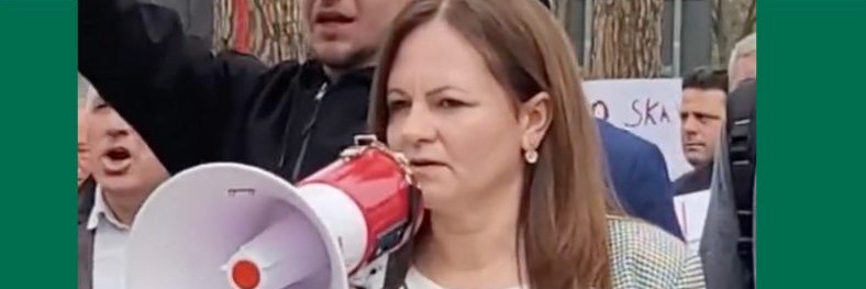 Opposition to Skavica Dam banner