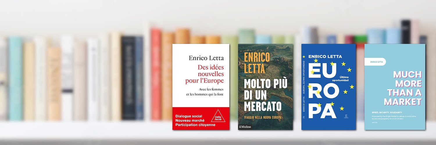 Enrico Letta's banner