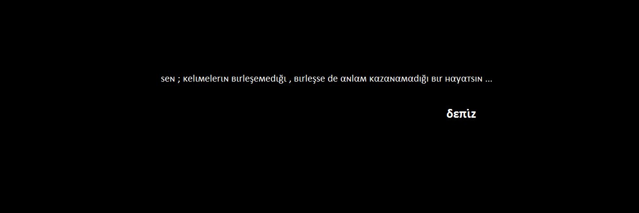••• DENİZ ••• banner