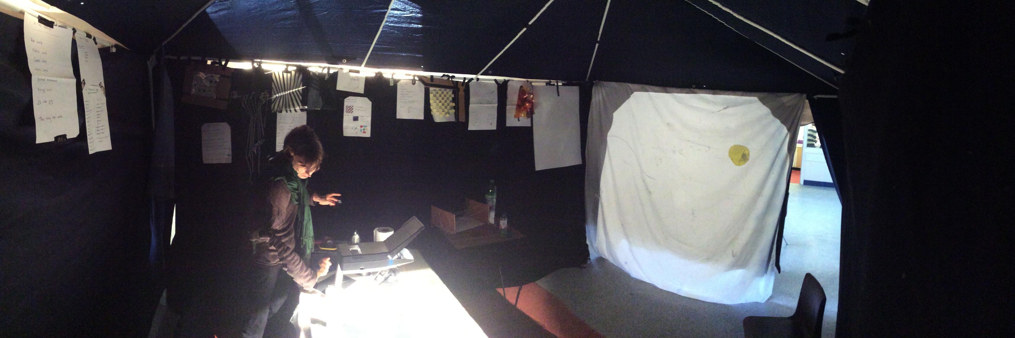 dotted line theatre banner