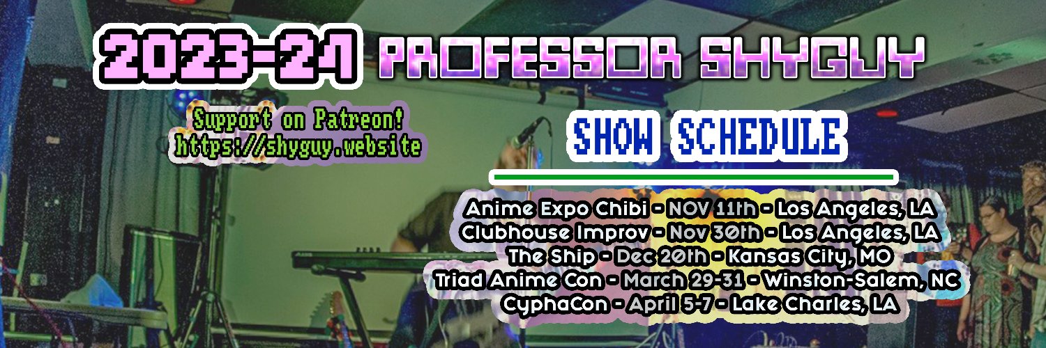 Professor Shyguy ➡️ ColossalCon East banner