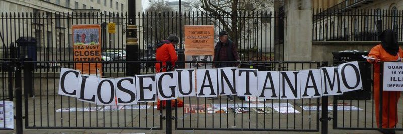London Guantánamo banner