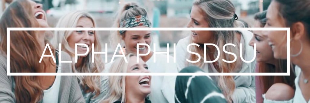 Alpha Phi SDSU banner