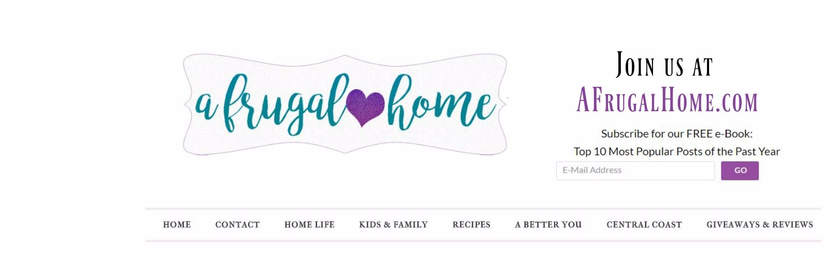 A Frugal Home banner