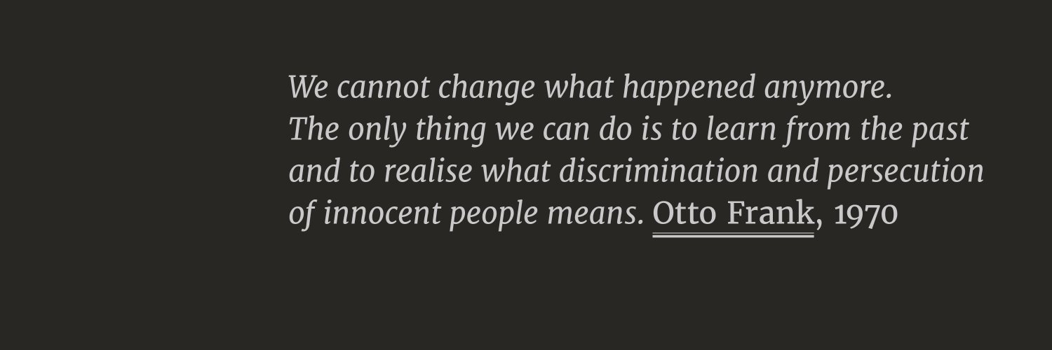 annefrankhouse's profile banner image