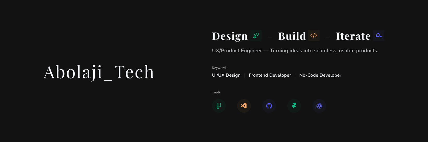 Abolaji | Product Engineer 👨🏿‍💻 banner