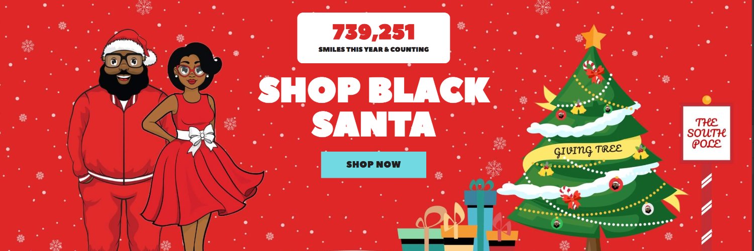 Black Santa banner