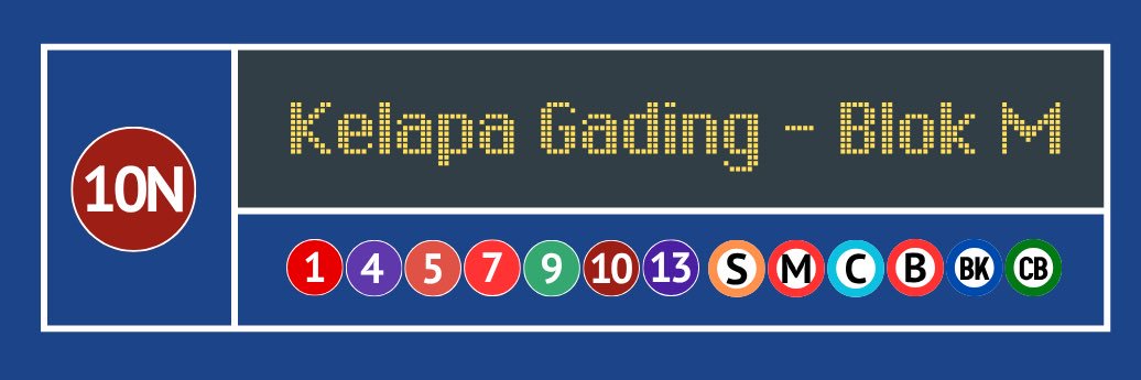 10N | Klp. Gading–Blok M banner