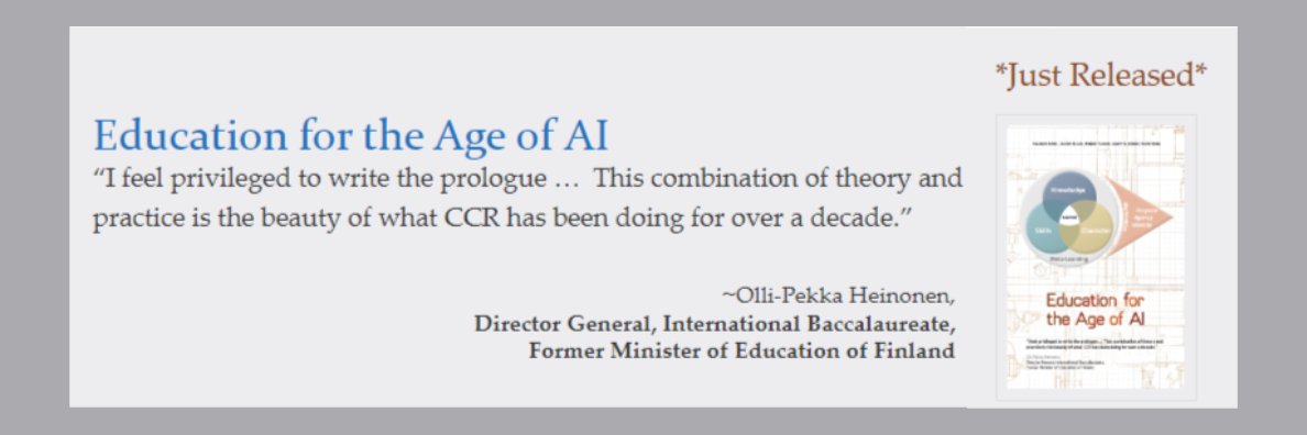 Center for Curriculum Redesign banner