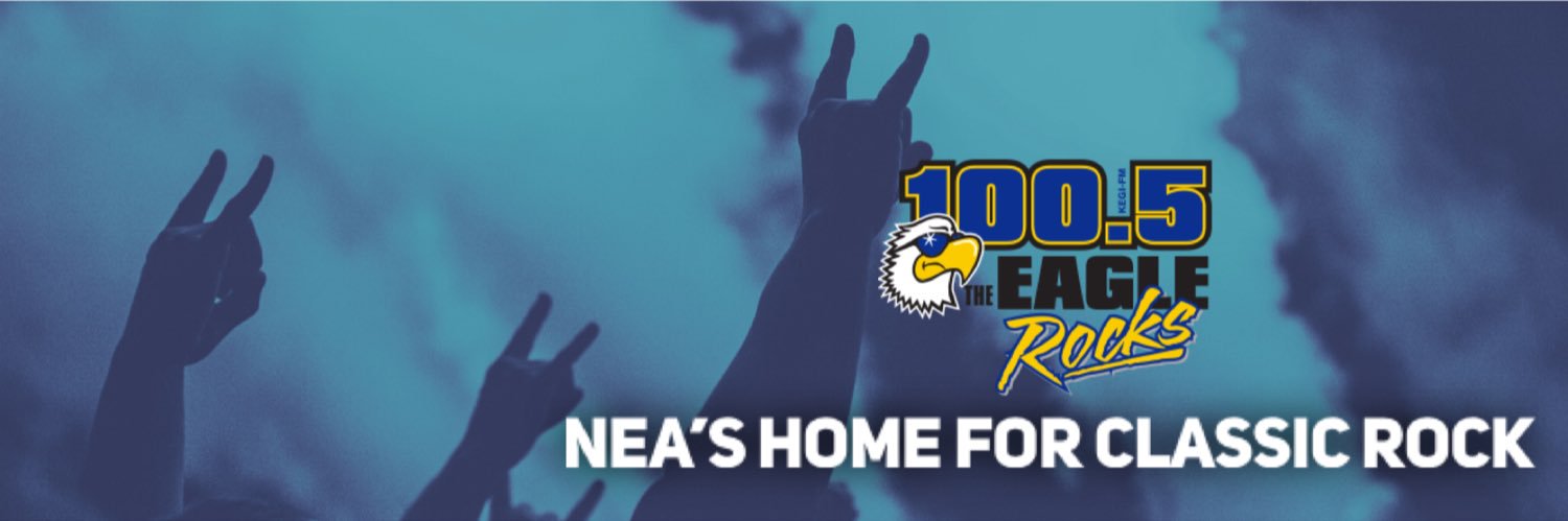 The Eagle 100.5 banner