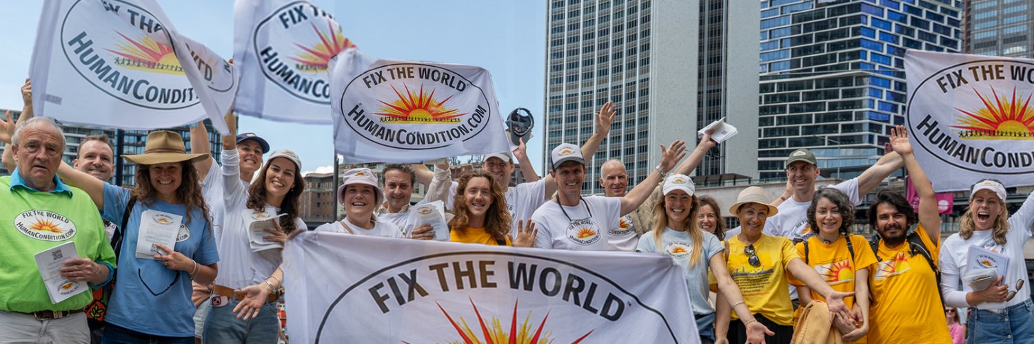 FIX THE WORLD (was World Transformation Movement) banner