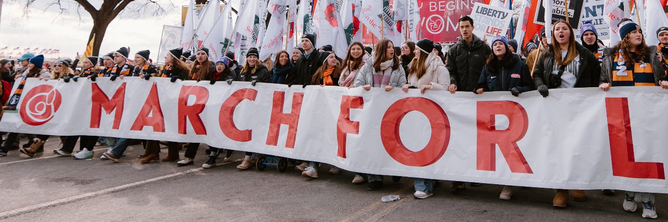 March for Life's banner