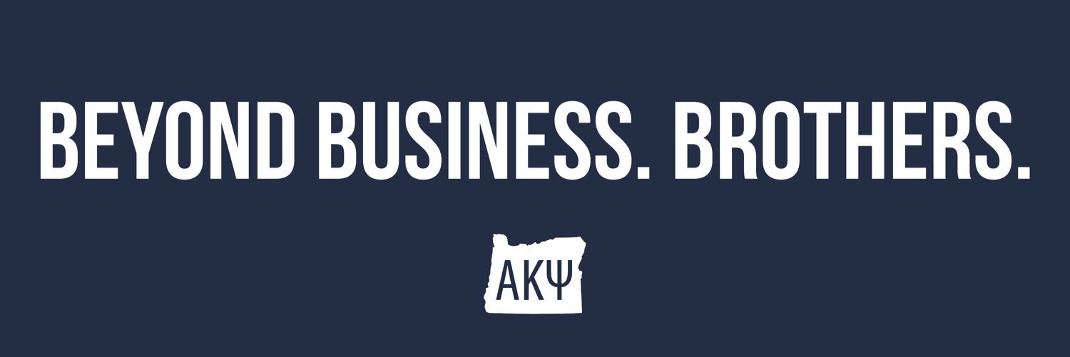 UO Alpha Kappa Psi banner