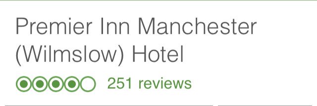 Wilmslow Premier Inn banner