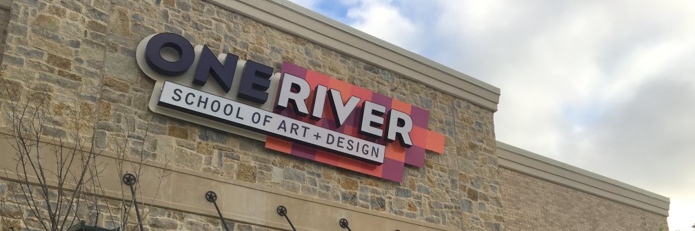 One River School banner