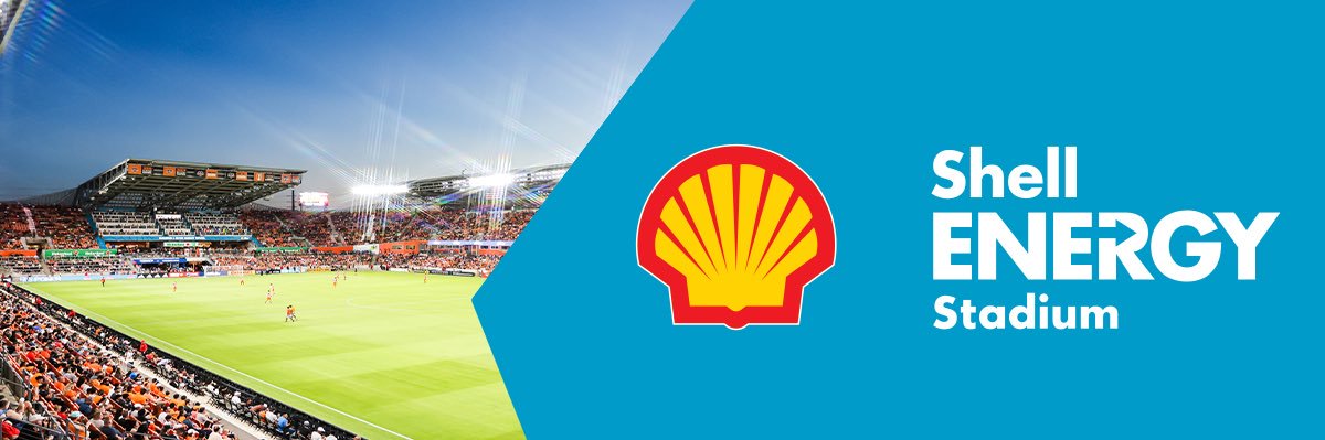 Shell Energy Stadium's banner