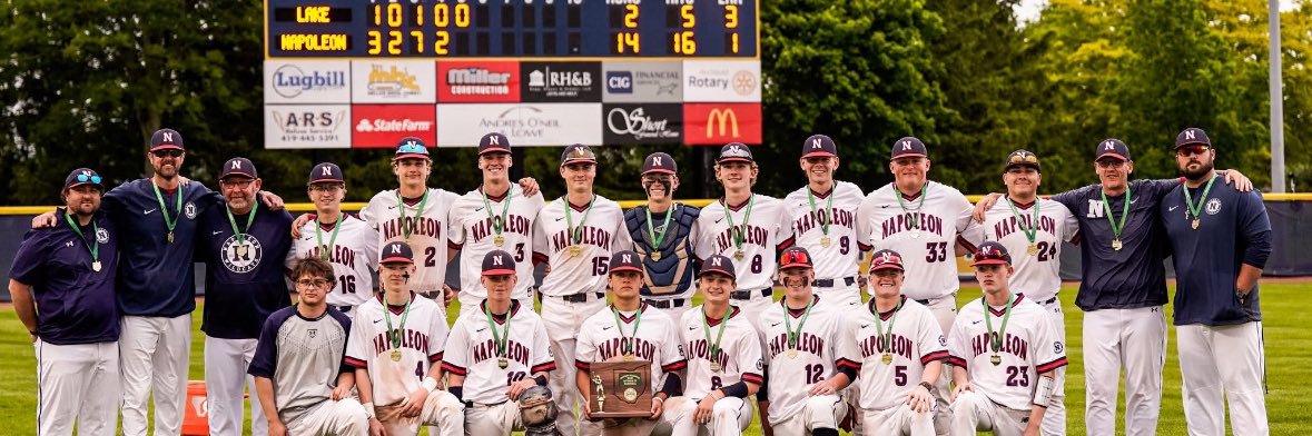 Napoleon Baseball's banner