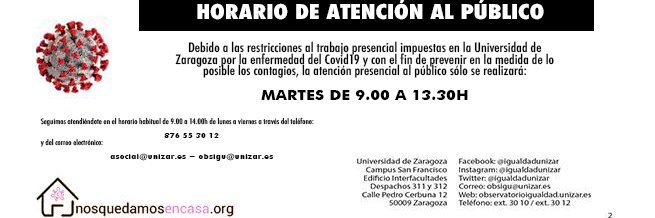 Secretariado de Proyección Social e Igualdad Uz banner
