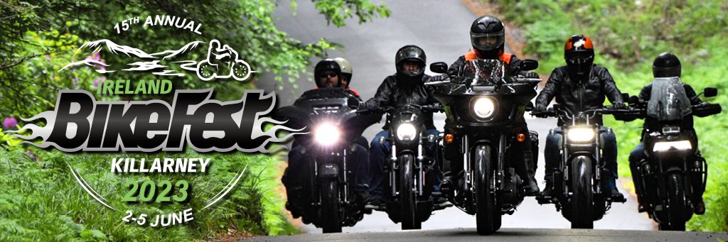 Ireland BikeFest Killarney banner