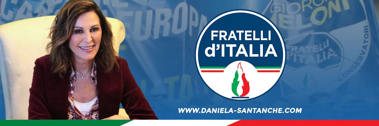 Daniela Santanchè's banner