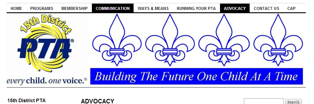 15th District PTA banner