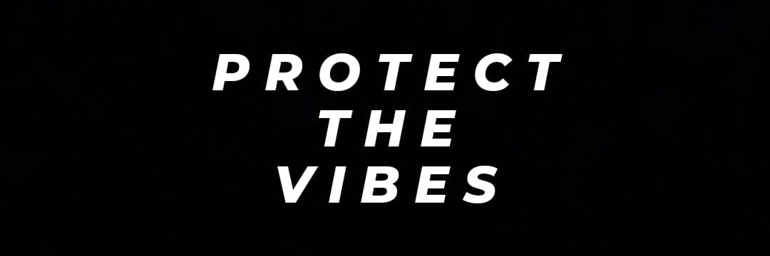 PROTECT THE VIBES banner