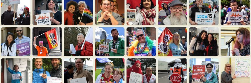 PSAC BC Region banner