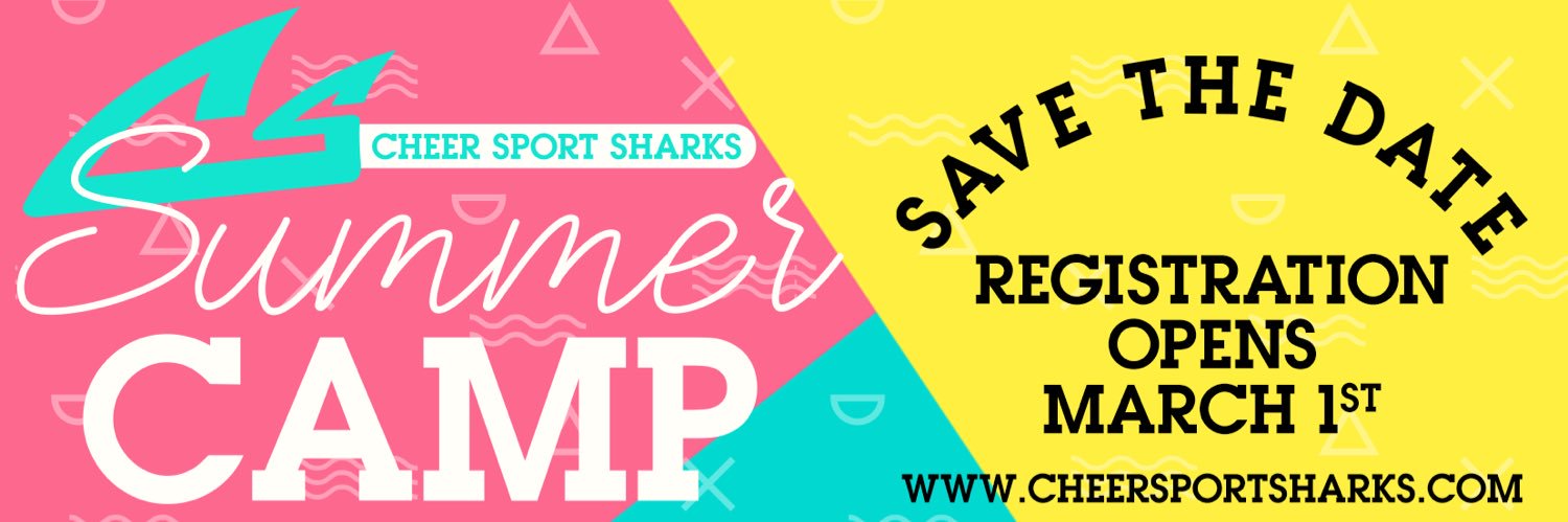 Cheer Sport Sharks banner