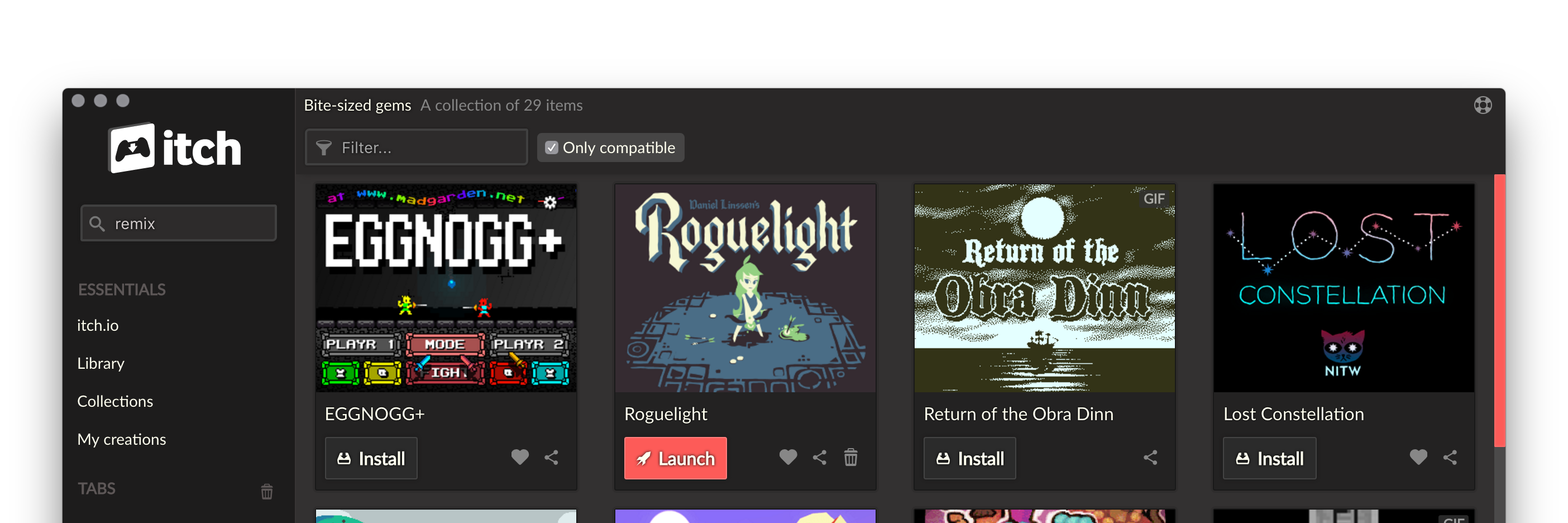 itch.io's banner