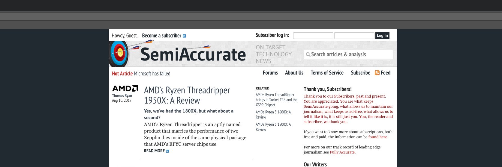 SemiAccurate's profile banner image