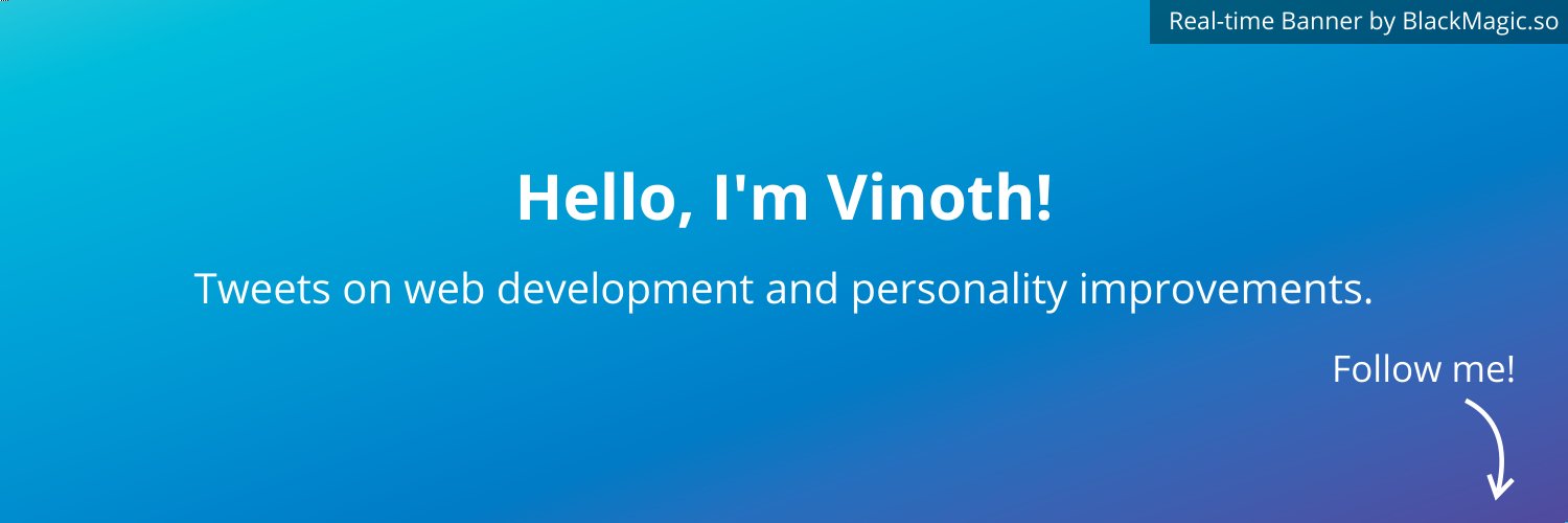 Vinoth_SV's profile banner image