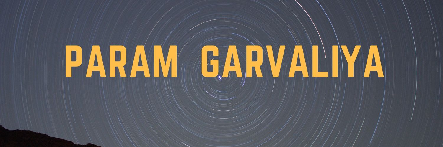 ParamGarvaliya's profile banner image