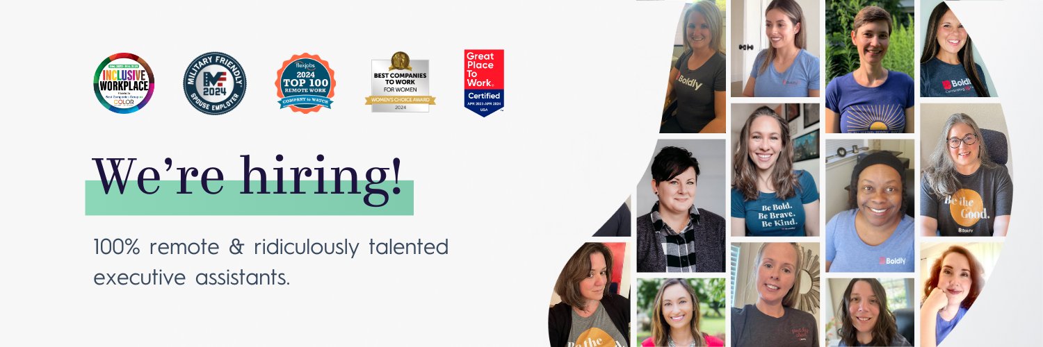 Boldly Premium Executive Assistants banner