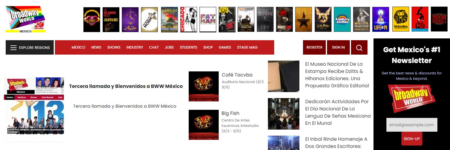 BroadwayWorld Mexico banner