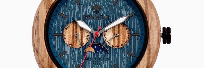 BONHEUR Exotic Wood Timepieces banner