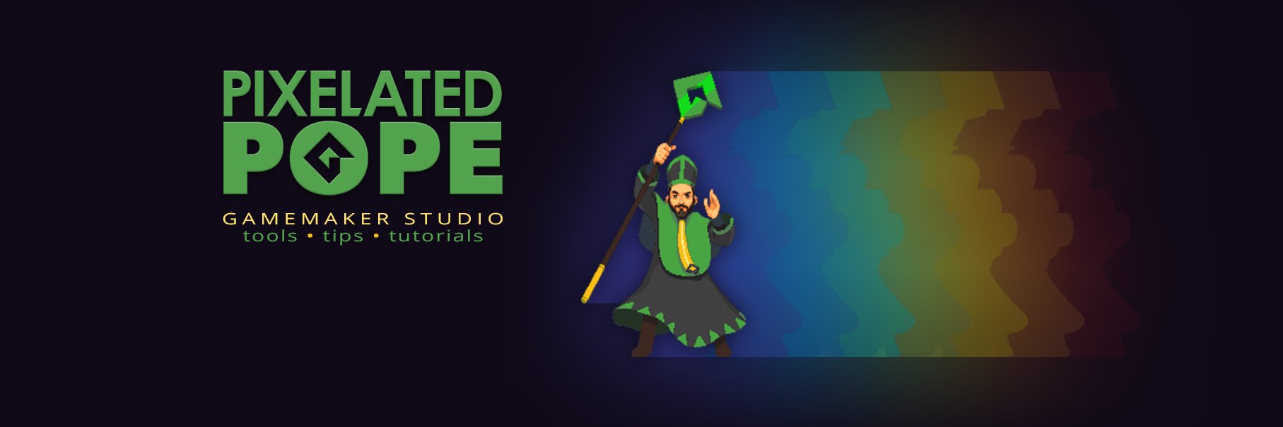 Pixelated Pope banner