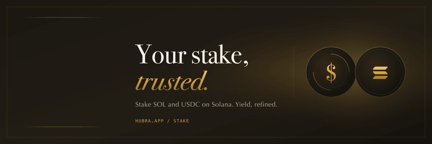 Hubra | Solana staking banner