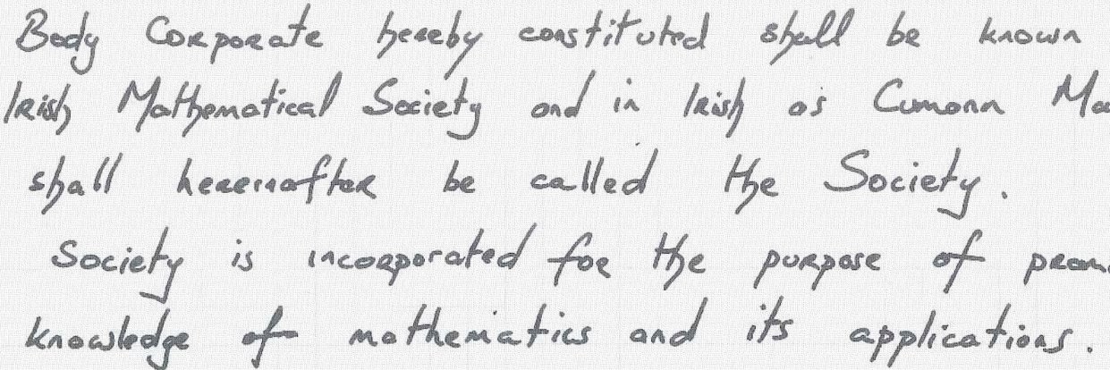 Irish Mathematical Society banner