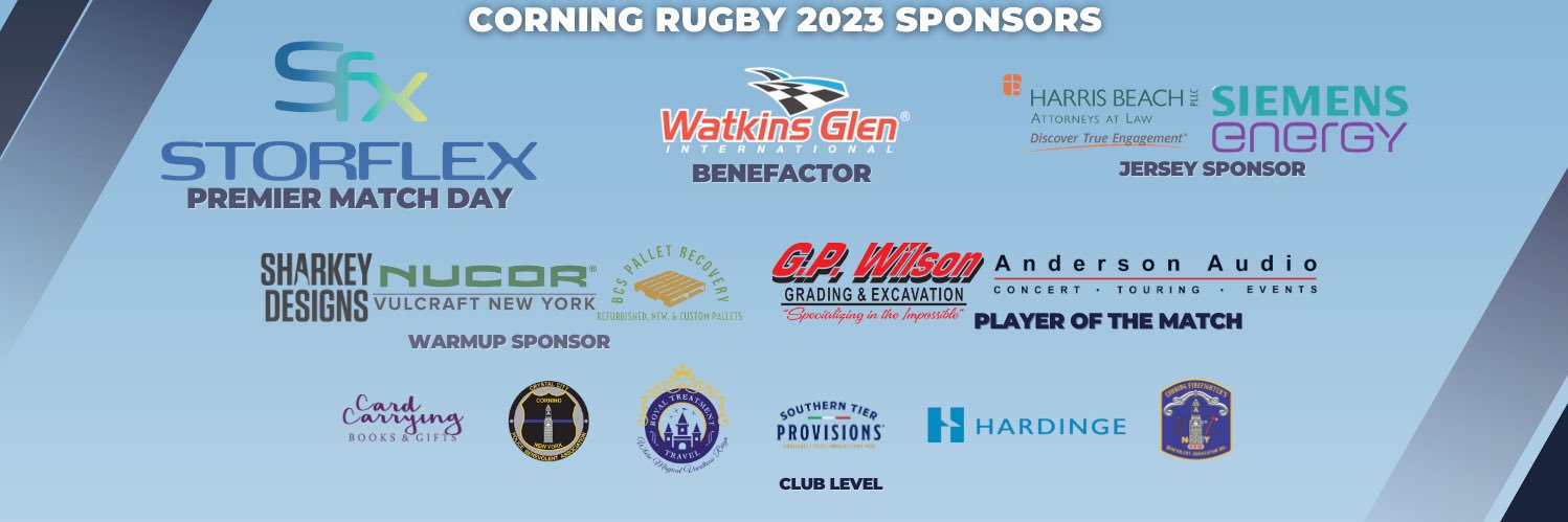 Corning Rugby banner