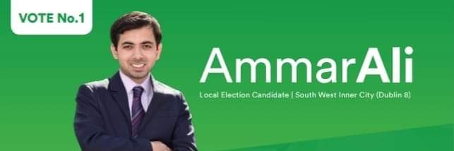 Councillor Ammar Ali's banner