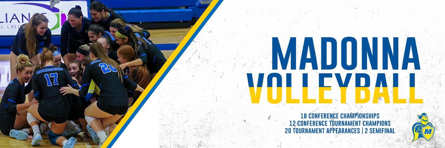 Madonna Volleyball's banner
