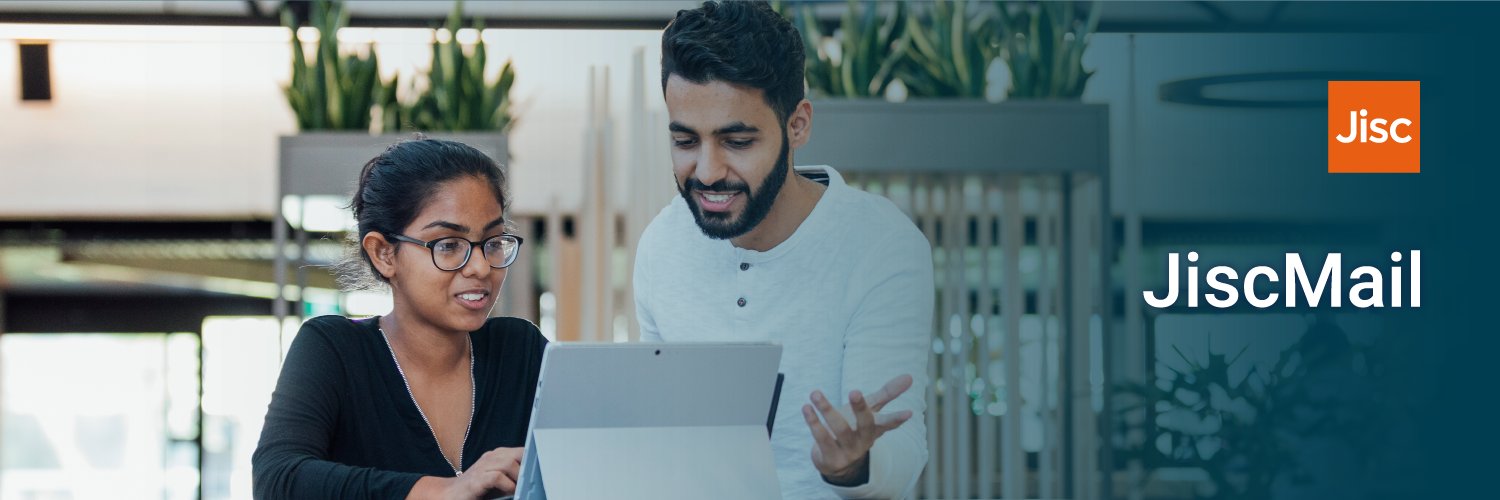 JiscMail - national academic mailing list service banner