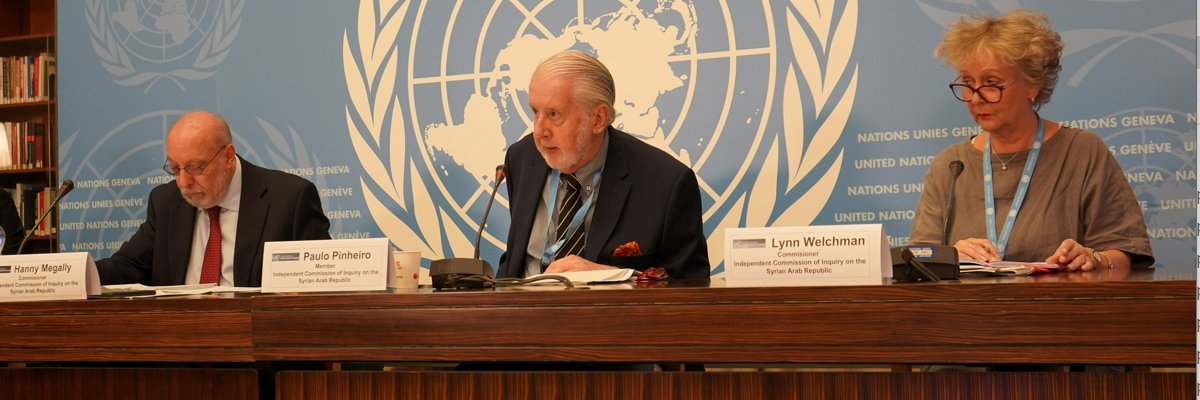 UN Syria Commission of Inquiry's banner