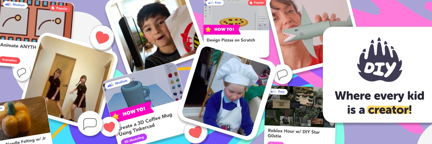 DIY - Where kids hang out, create, & share banner