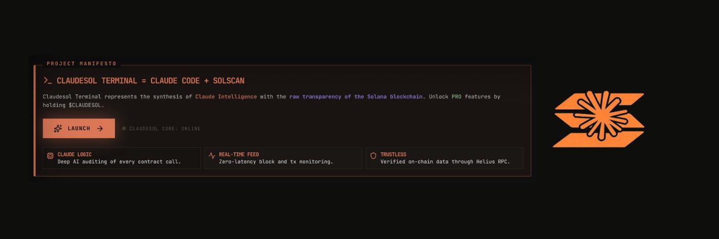 Claudesol Terminal banner