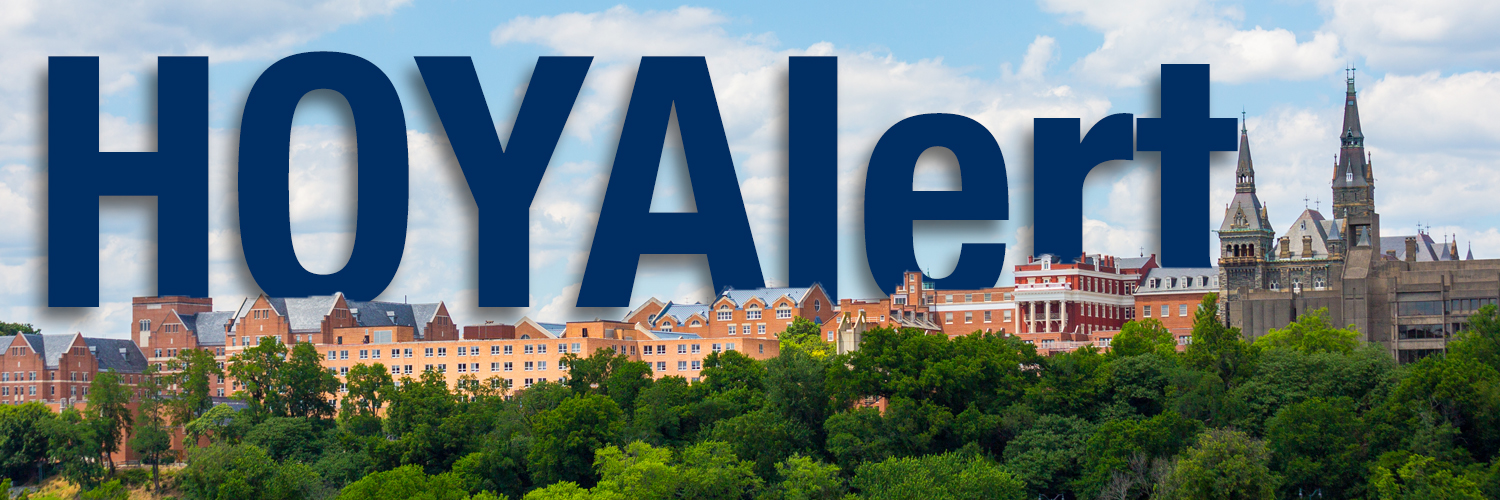 Georgetown University HOYAlert banner