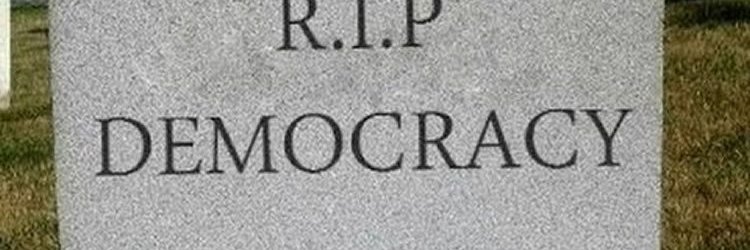 With Fear for Our Democracy I Dissent banner