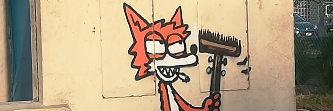 Broken blue crayon banner