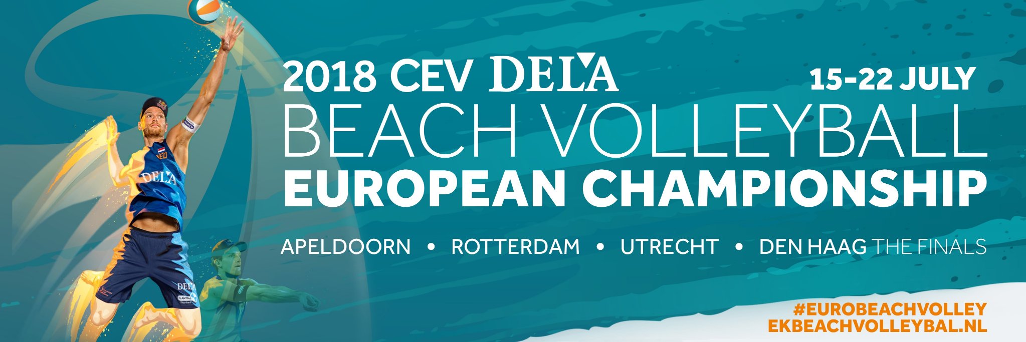 DELA European Championship Beach Volleyball 2018 banner