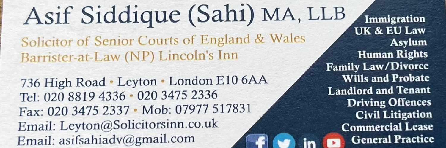 Cllr Asif Siddique(Sahi) banner